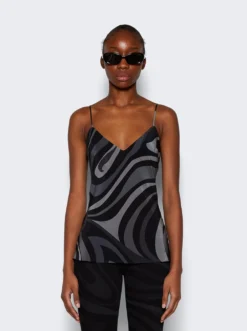 Camisole Top Grey And Black -Artemides shop 3URM26 3U763 03 1