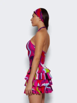 Halterneck Mini Dress Fuchsia 8 Halterneck Mini Dress Fuchsia -Artemides shop 3XJG31 3X785 6270 04 1