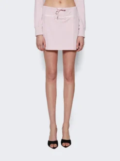 COURREGES Tracksuit Interlock Mini Skirt Powder Pink -Artemides shop 423JJU125JS0091 03 1