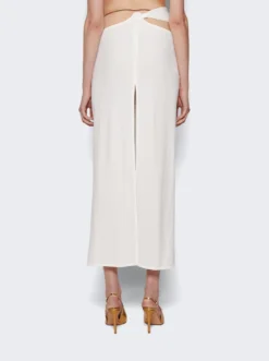 COURREGES New Age Long Skirt Heritage White -Artemides shop 423JJU133JS0097 05 1