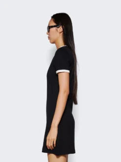 COURREGES Cut-Out Cotton Mini Dress Black -Artemides shop 423JRO270JS0070 2509 04 1