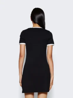 COURREGES Cut-Out Cotton Mini Dress Black -Artemides shop 423JRO270JS0070 2509 05 1