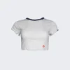 Crew Neck Baby Tee Light Heather Grey