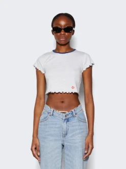 Crew Neck Baby Tee Light Heather Grey -Artemides shop 4CC1241429 29800 03 1