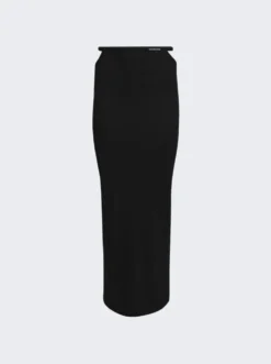 G String Floor Length Skirt Black