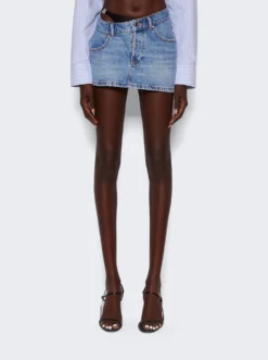 Asymmetric Bikini Layer Mini Denim Skirt Vintage Light Indigo -Artemides shop 4DC3235138 47182 03 1