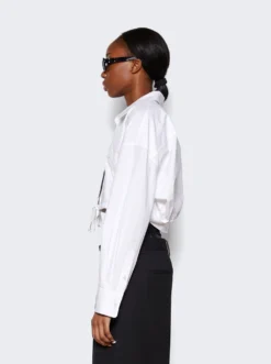Double Layered Cropped Shirt White -Artemides shop 4WC1241446 2479 04 1