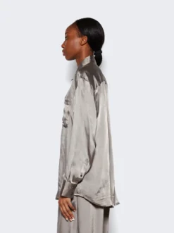 Button Up Boyfrined Shirt Grey Black -Artemides shop 4WC1241456 04 1