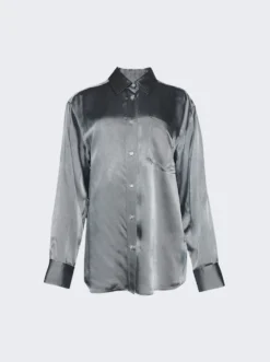 Button Up Boyfrined Shirt Oxford Blue