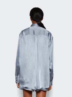 Button Up Boyfrined Shirt Oxford Blue -Artemides shop 4WC1241456 29980 05 1