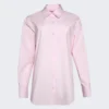 Boyfriend Shirt With Logo Flag Tag Light Pink