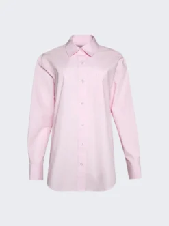 Boyfriend Shirt With Logo Flag Tag Light Pink