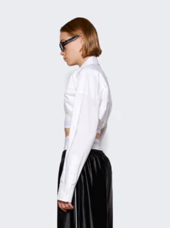 Tucked Shirt Bolero And Elastic Combo Top White 8 Tucked Shirt Bolero And Elastic Combo Top White -Artemides shop 4WC4231417 2479 04 1