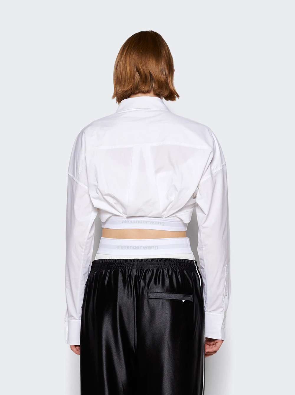 Tucked Shirt Bolero And Elastic Combo Top White 5 Tucked Shirt Bolero And Elastic Combo Top White - Image 5