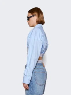Tucked Shirt Bolero And Elastic Combo Top Chambray Blue -Artemides shop 4WC4231417 31071 04 1