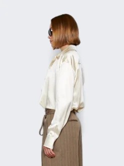 Layered Button Down With Integrated Cami Ivory -Artemides shop 4WC4231841 6039 04 1