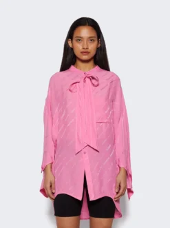 Balenciaga Logomania Allover Jacquard Shirt Pink -Artemides shop 675504 TON04 3355 03 1