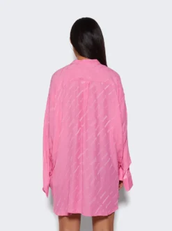 Balenciaga Logomania Allover Jacquard Shirt Pink -Artemides shop 675504 TON04 3355 05 1