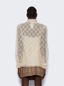 Gucci Blouse Gardenia White -Artemides shop 721667 ZAK7S 42469 05 1