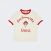 Gucci Cotton Jersey T-Shirt Off White And Red