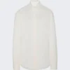 The Row Derica Cotton And Cashmere Shirt White