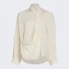 The Row Darnelle Silk Shirt White