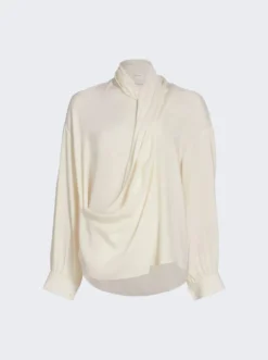 The Row Darnelle Silk Shirt White