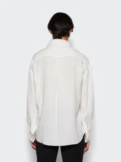 The Row Darnelle Silk Shirt White -Artemides shop 7585 W2820 2479 05 1