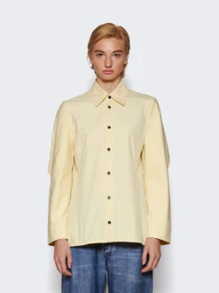 Bottega Veneta Storm Compact Flap Long-sleeve Shirt Ivory -Artemides shop 769125V2BL0 6039 03 1
