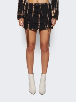 Dion Lee Denim V-Wire Mini Skirt Black -Artemides shop A1450F23 2509 03 1