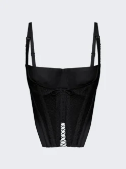 Dion Lee Lace Up Corset Top Black