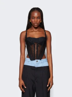 Dion Lee Lace Up Corset Top Black -Artemides shop A3624P23 1000 2509 03 1