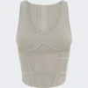 Dion Lee Sport Crochet Corset Top Alloy