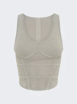 Dion Lee Sport Crochet Corset Top Alloy