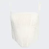 Dion Lee Crochet Suspend Corset Ecru