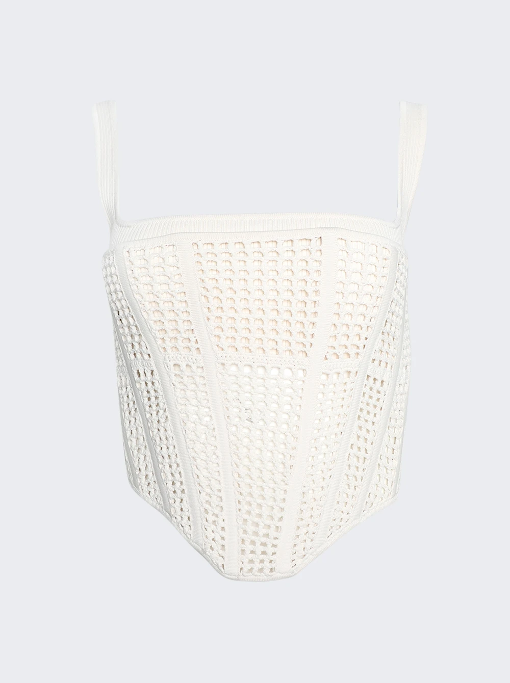 Dion Lee Crochet Suspend Corset Ecru 1 Dion Lee Crochet Suspend Corset Ecru