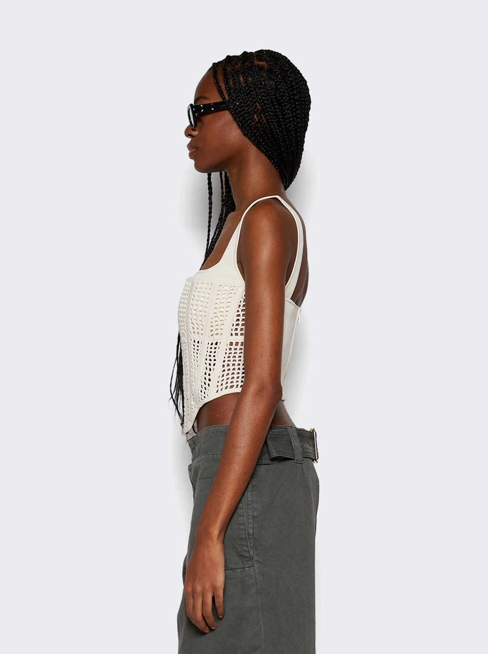 Dion Lee Crochet Suspend Corset Ecru 4 Dion Lee Crochet Suspend Corset Ecru - Image 4