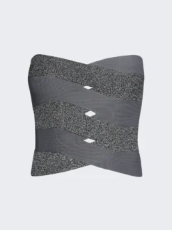 Dion Lee Reflective Interlocking Weave Bustier Asphalt