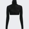 ALAIA Draped Blouse Black