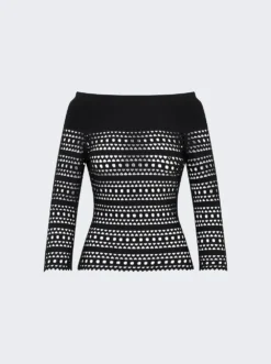 ALAIA Vienne Blouse Black