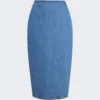 ALAIA Pencil Skirt Blue Vintage