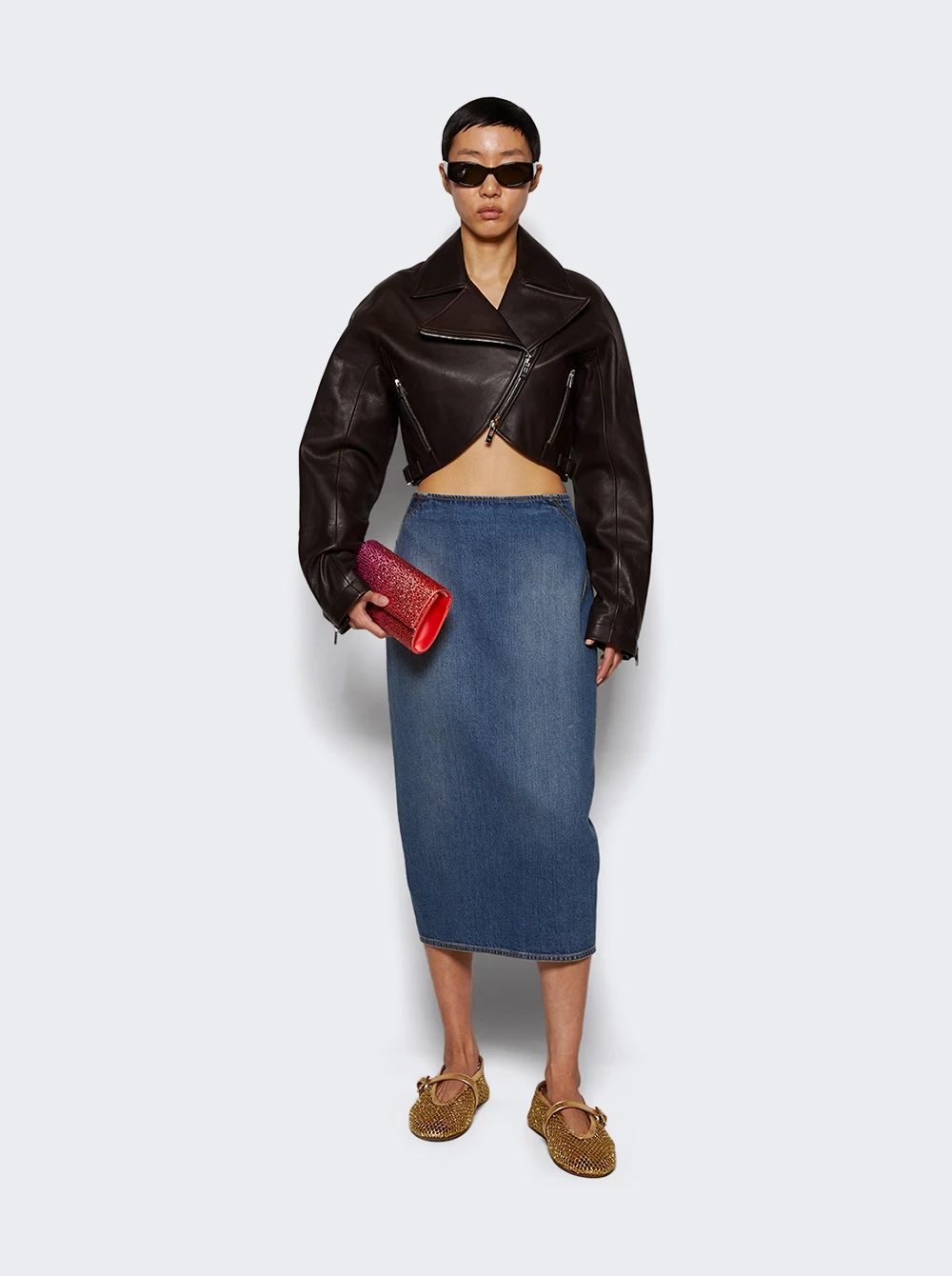 ALAIA Pencil Skirt Blue Vintage 2 ALAIA Pencil Skirt Blue Vintage - Image 2