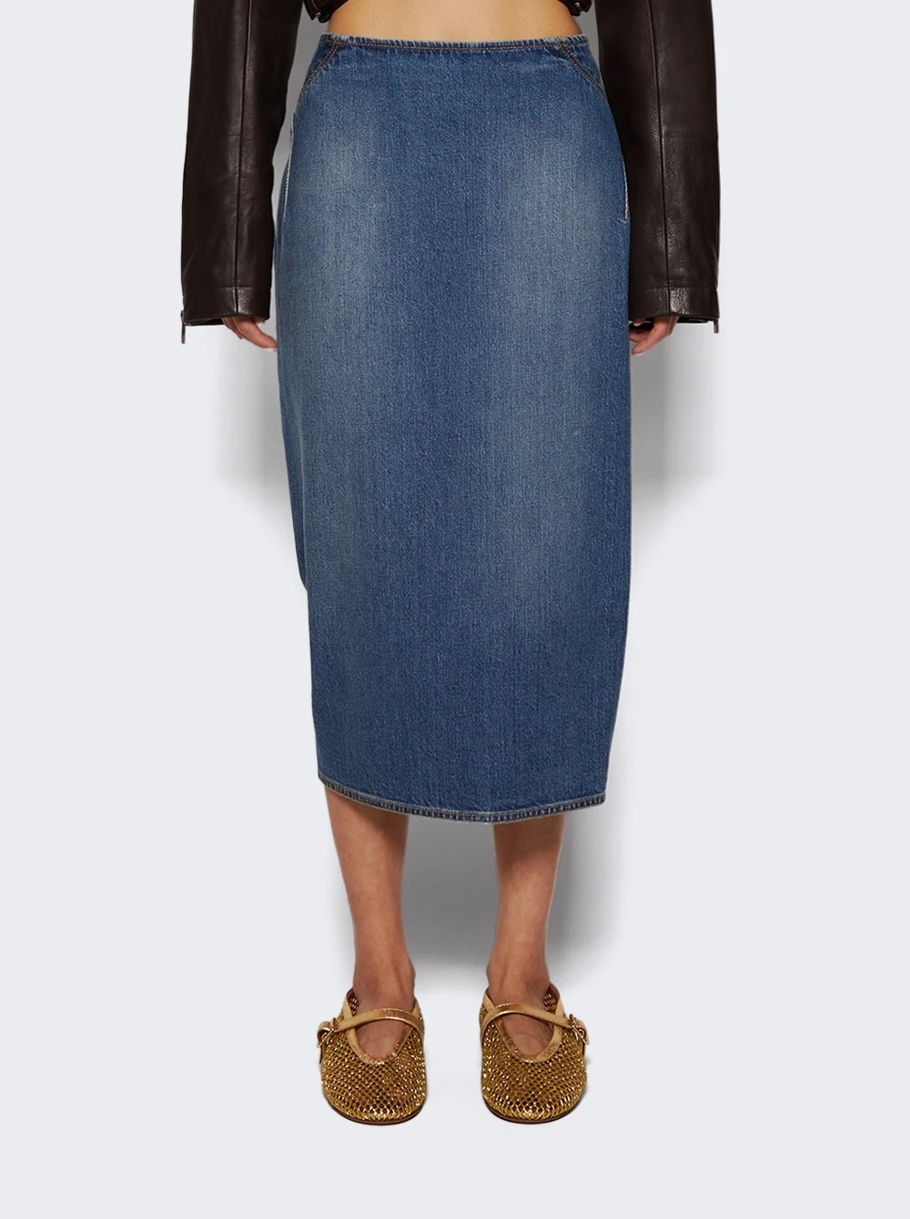 ALAIA Pencil Skirt Blue Vintage 3 ALAIA Pencil Skirt Blue Vintage - Image 3