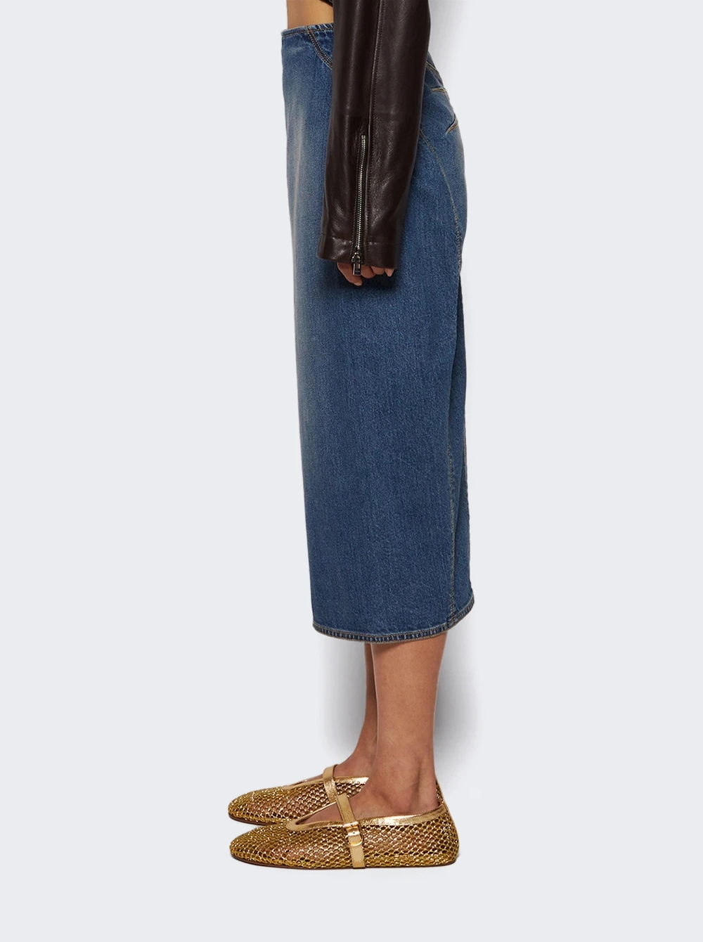 ALAIA Pencil Skirt Blue Vintage 4 ALAIA Pencil Skirt Blue Vintage - Image 4