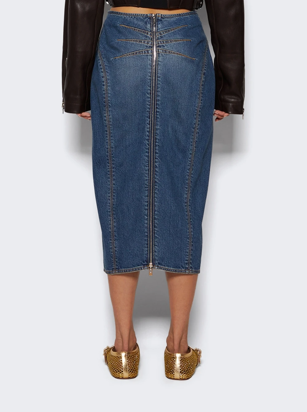 ALAIA Pencil Skirt Blue Vintage 5 ALAIA Pencil Skirt Blue Vintage - Image 5