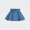 ALAIA Belted Skirt Blue Vintage