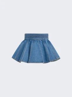 ALAIA Belted Skirt Blue Vintage