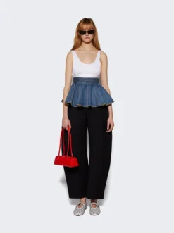 ALAIA Belted Skirt Blue Vintage -Artemides shop AA9J05095T536 Blue Vintage 03