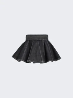 ALAIA Peplum Belted Skirt Black