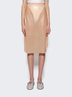 ALAIA Pencil Skirt Peche Beige -Artemides shop AA9J05125T648 Peche Beige 03